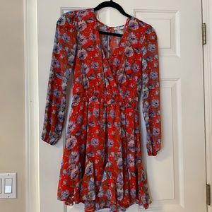 Francesca Floral Red Mini Dress Size XS
